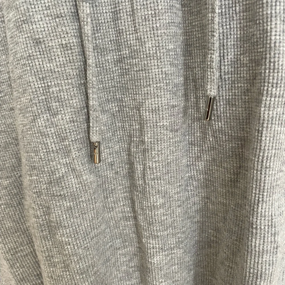 Michael Kors Gray Lace-Up Blouse